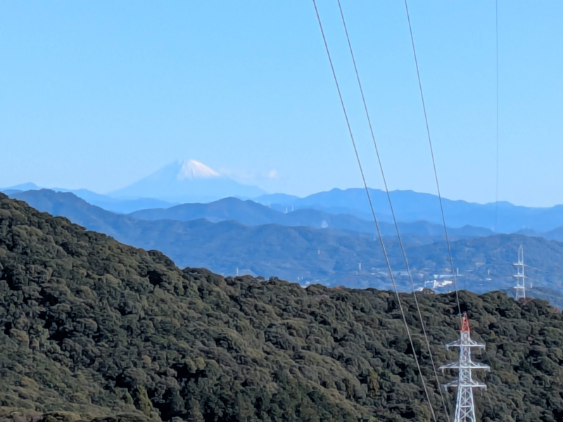 雲谷山から富士山を見る