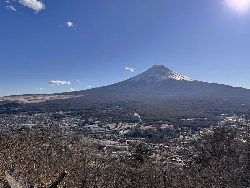 河口湖の天上山公園から見た富士山