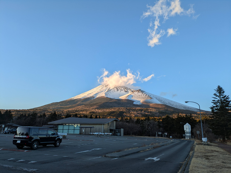 水ケ塚公園へ最初着いた頃の富士山。