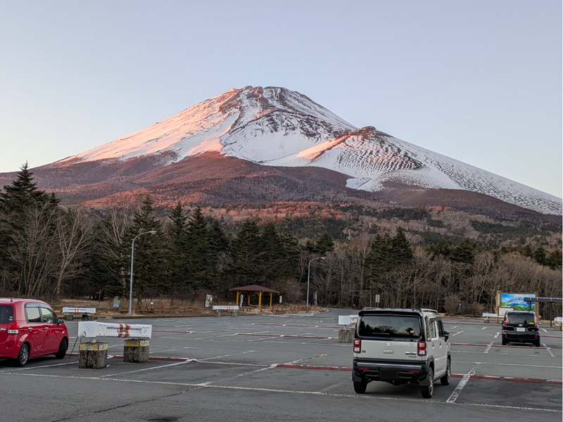 水ケ塚公園から見た富士山。