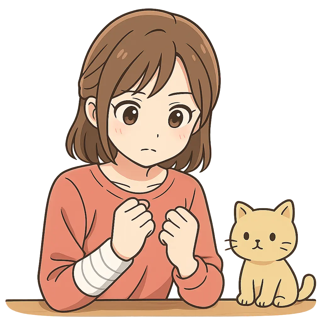 「ぐっぱ体操」をしている様子