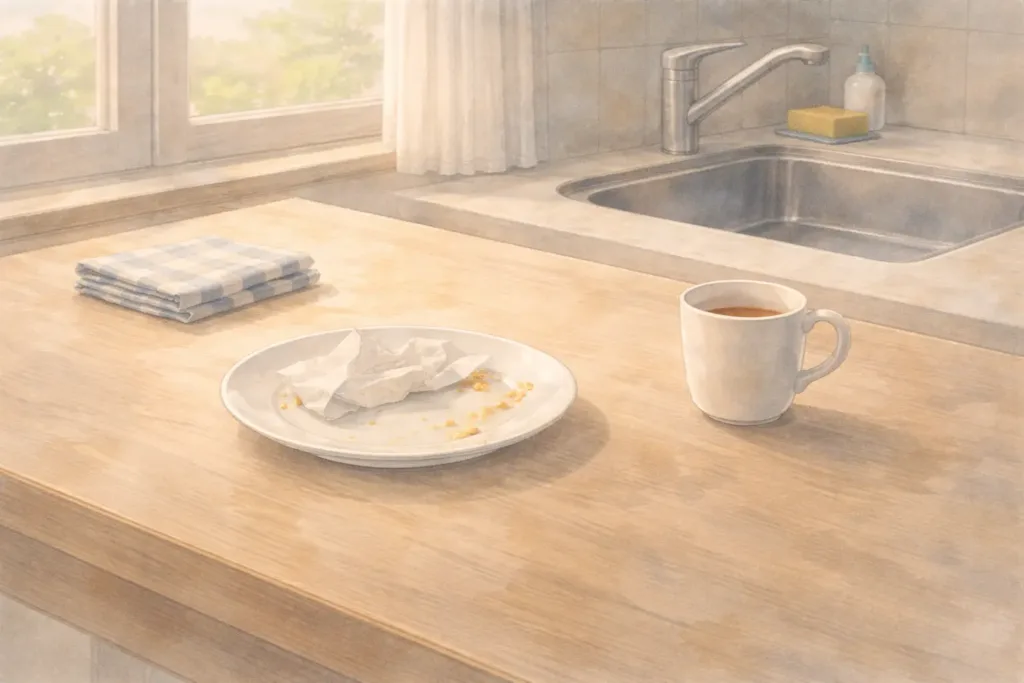 利き手を骨折して、生活の動作が一つずつ止まっていくように感じた朝の台所