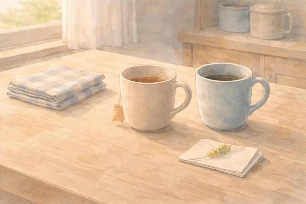 直接は見えなくても、誰かの助けを感じられる静かな食卓