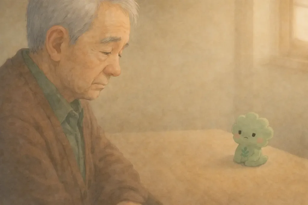 言葉にしなかった思いを抱えるしげる